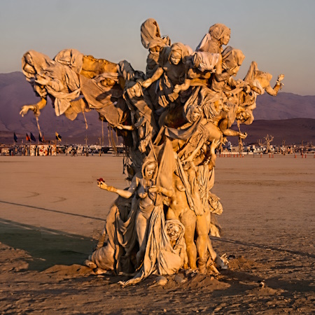Womantree during the day in the Black Rock Desert