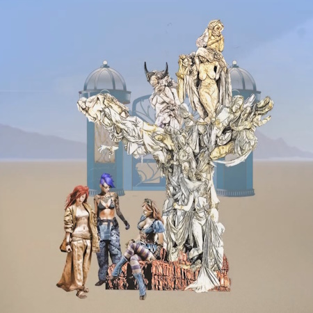 Concept art for woman sitting in tree
